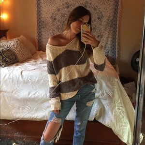 Oversized stripe sweater